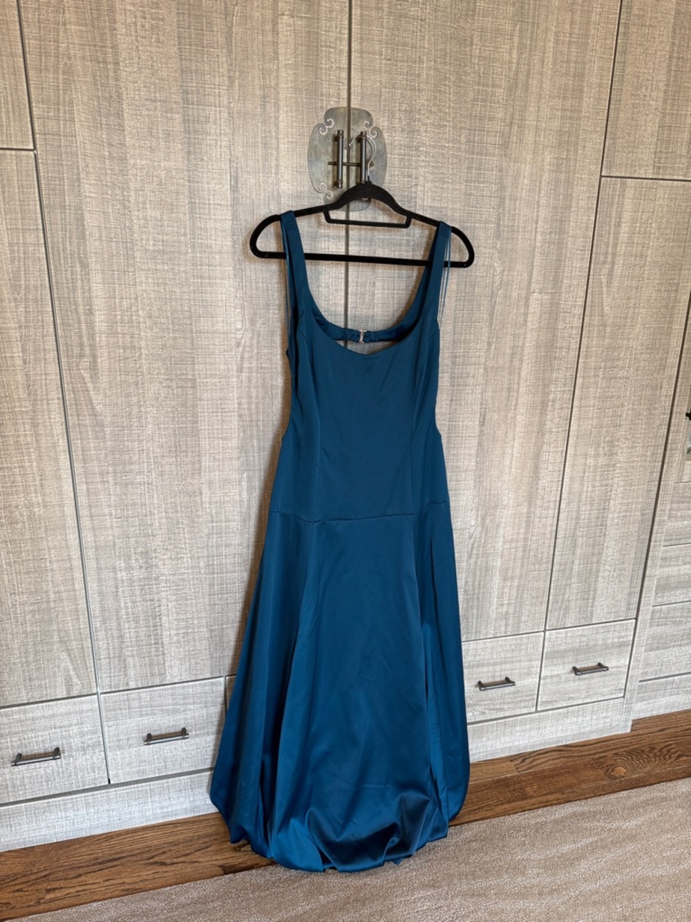 Zara Satin Effect Cut‎ Out Midi Dress